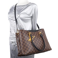 Louis Vuitton Damier Ebene LV Riverside Shoulder Bag Black