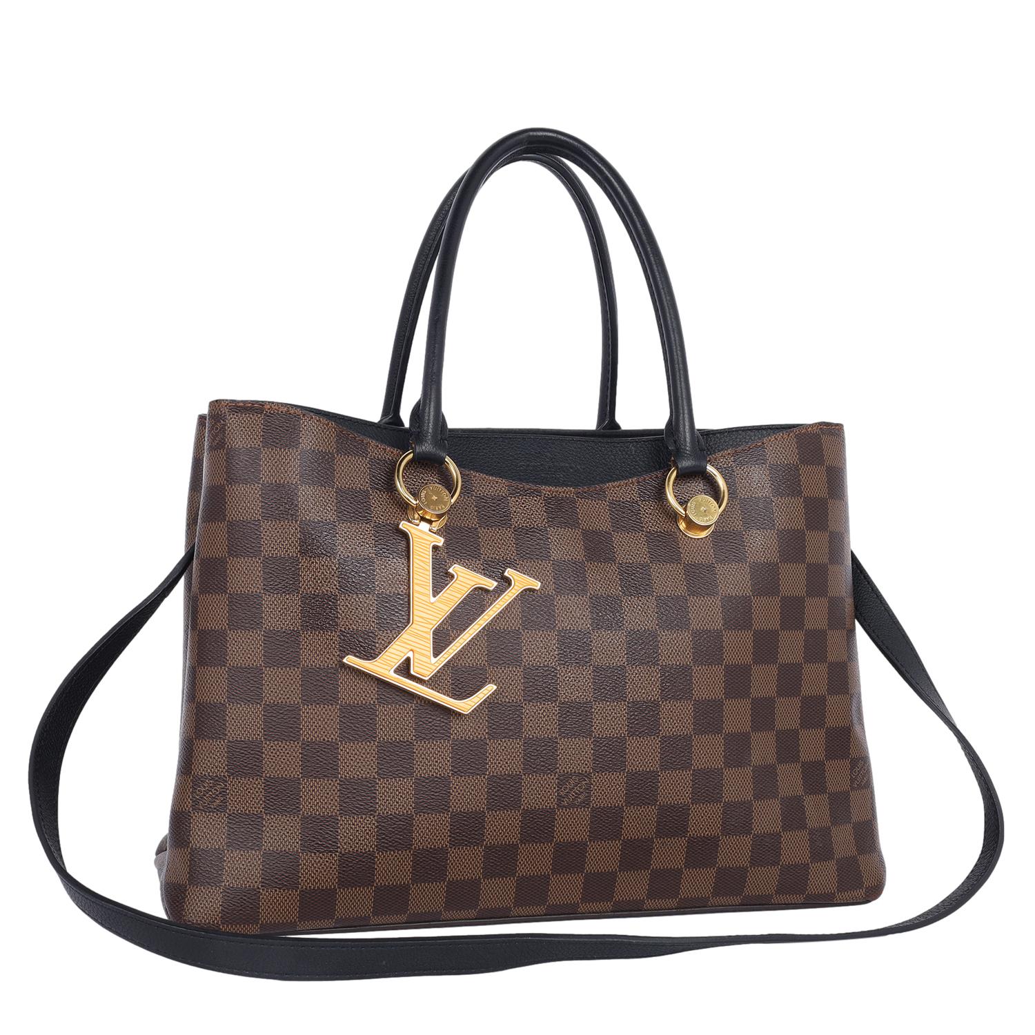 Louis Vuitton Damier Ebene LV Riverside Shoulder Bag Black For Sale 1