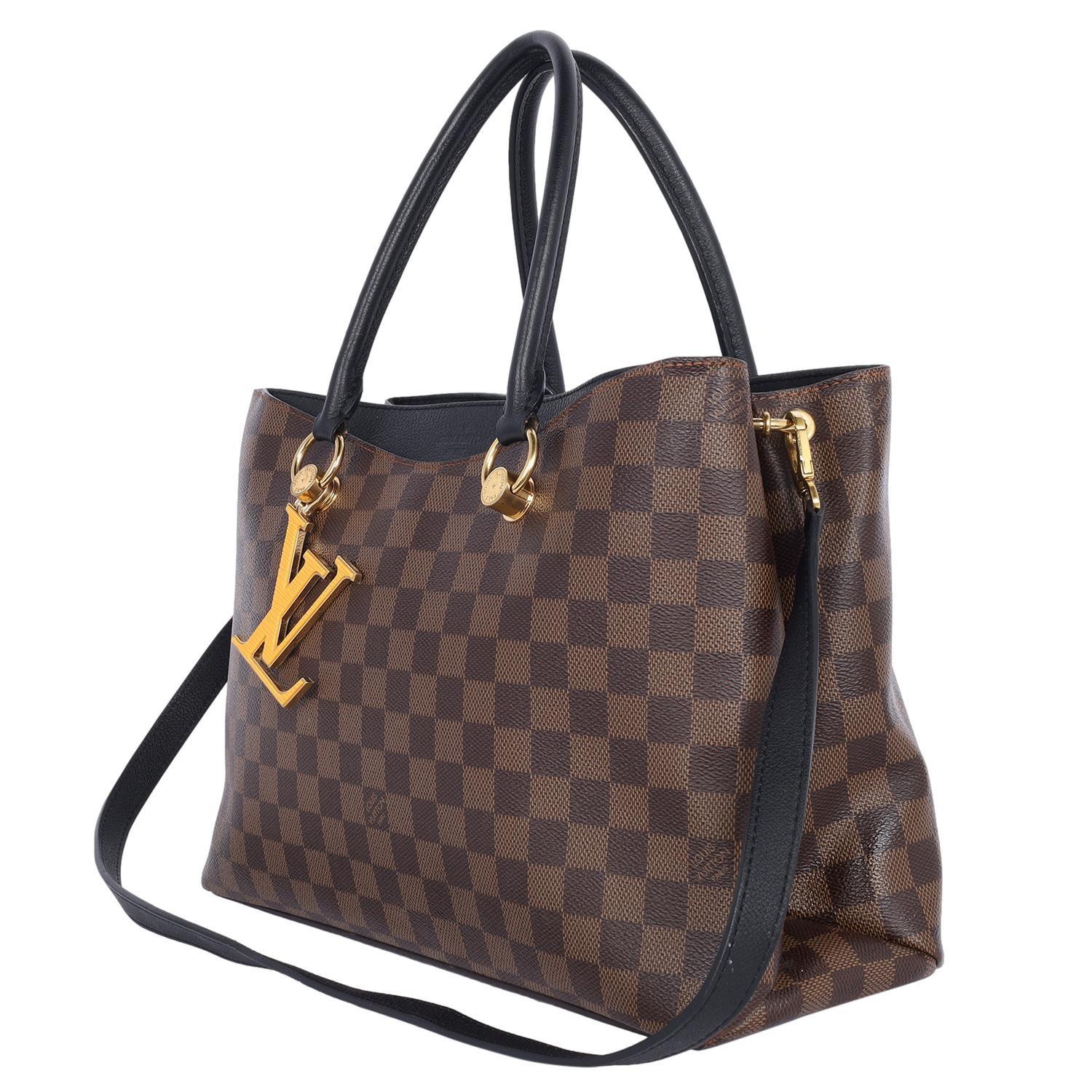 Louis Vuitton Damier Ebene LV Riverside Shoulder Bag Black For Sale 2