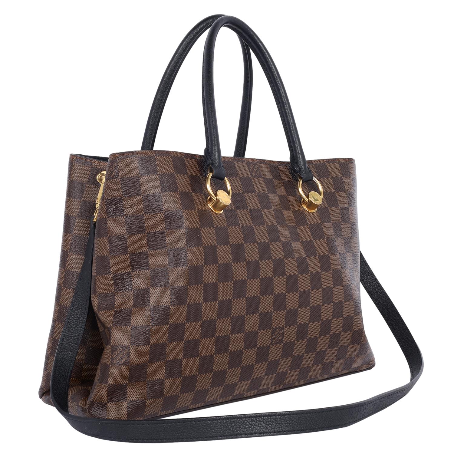 Louis Vuitton Damier Ebene LV Riverside Shoulder Bag Black For Sale 3