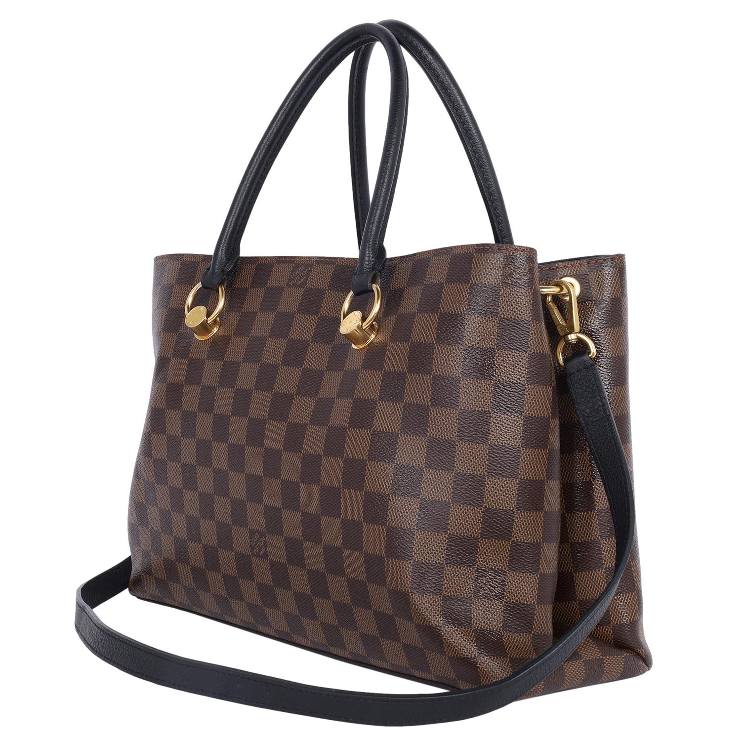 Louis Vuitton Damier Ebene LV Riverside Shoulder Bag Black For Sale 4