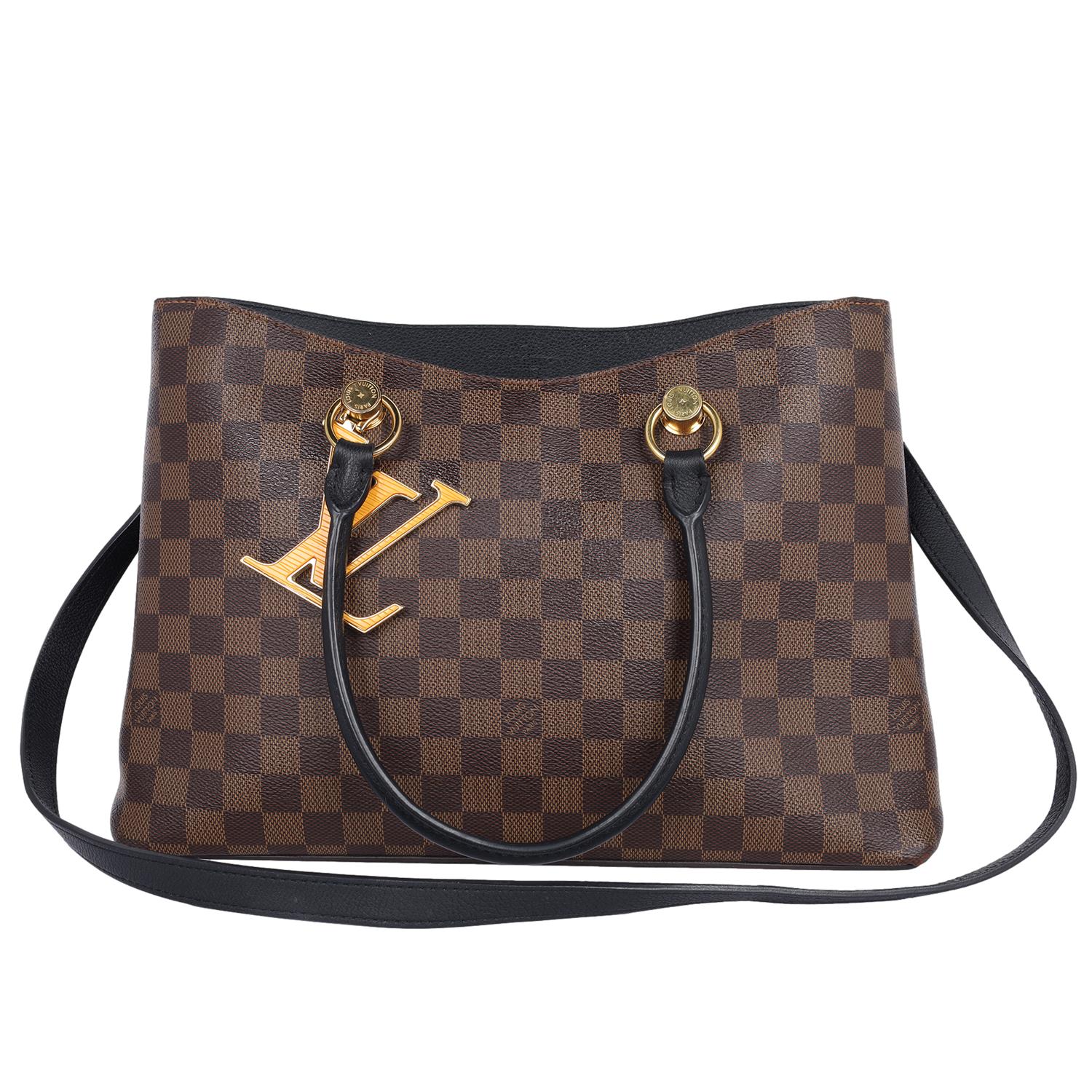 Louis Vuitton Damier Ebene LV Riverside Umhängetasche Schwarz im Angebot 5