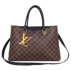 Used Louis Vuitton Damier Ebene LV Riverside Shoulder Bag Black