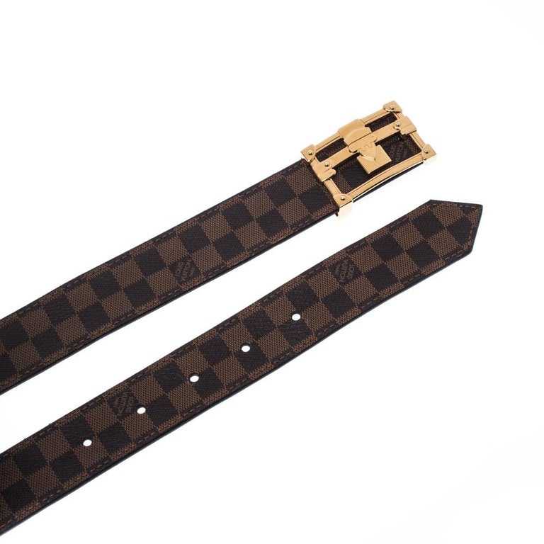 Louis Vuitton Damier Ebene Malle Reversible Belt 90cm For Sale at 1stdibs