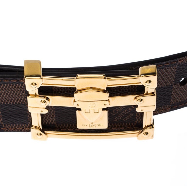 Louis Vuitton Damier Ebene Malle Reversible Belt 90cm For Sale at 1stdibs