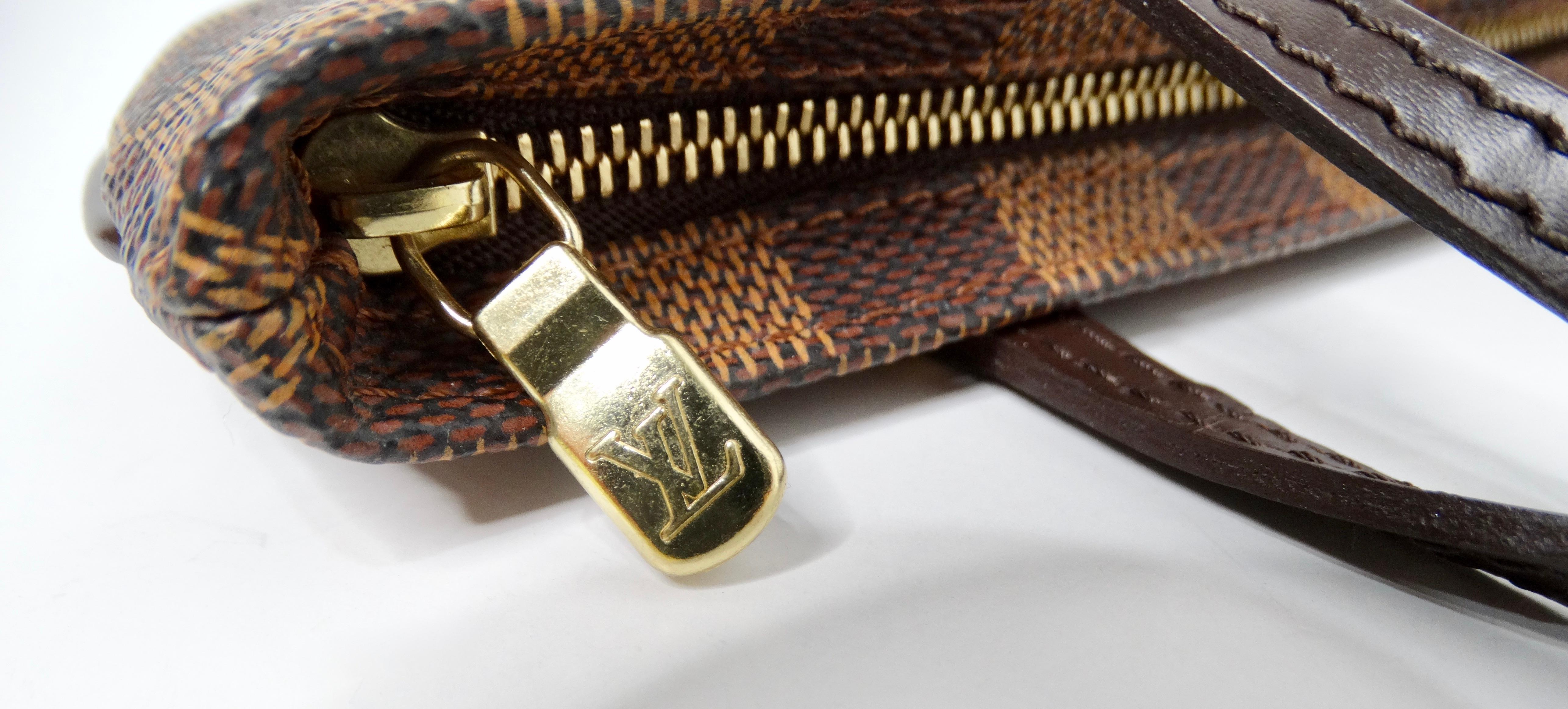 Brown Louis Vuitton Damier Ebene Manosque GM Pochette For Sale