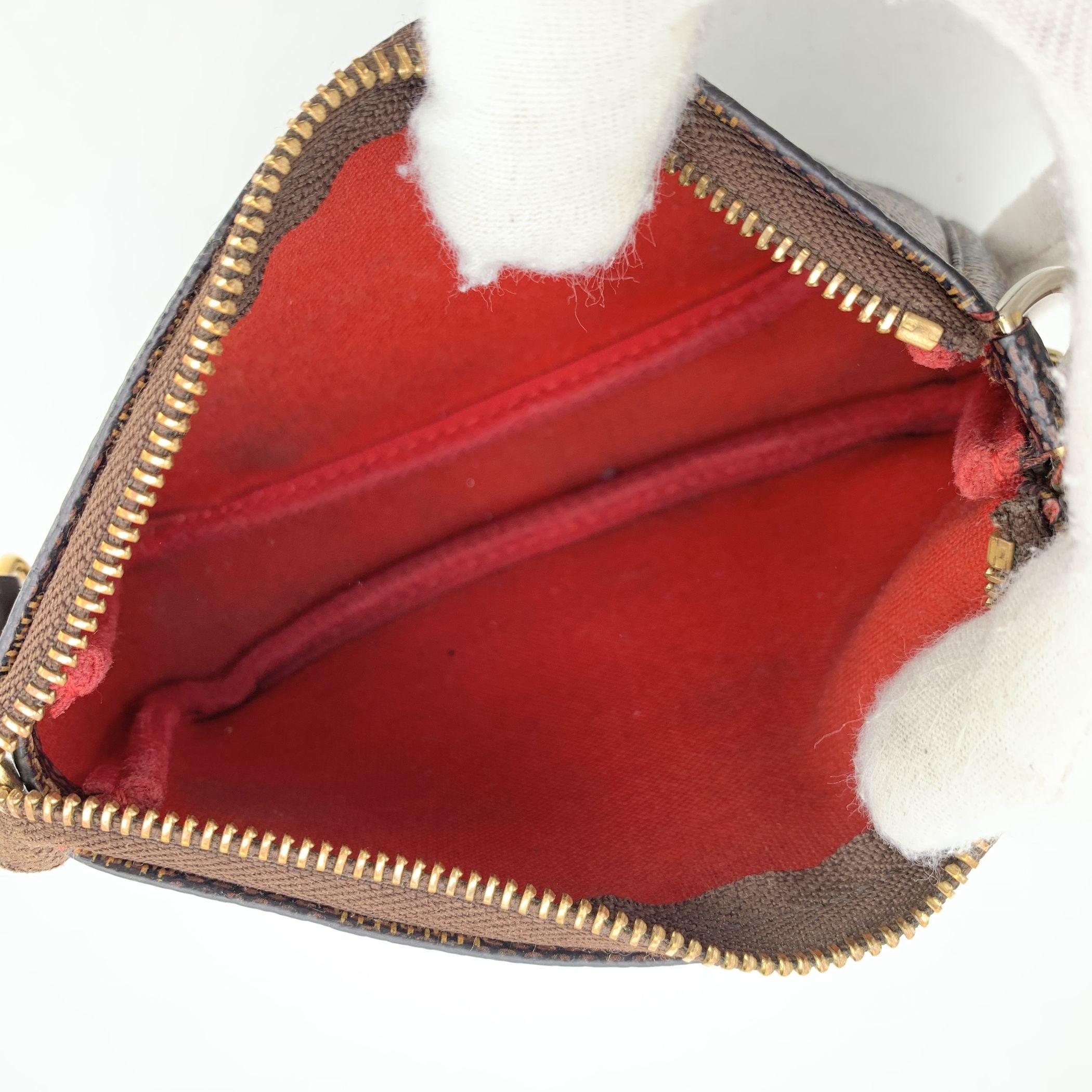 Louis Vuitton Damier Ebene Mini Pochette Accessoires Pouch Bag 1