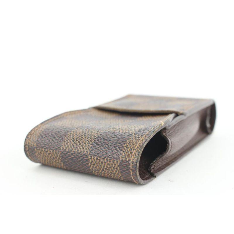 Brown Louis Vuitton Damier Ebene Mobile Case or Cigarette holder Etui 391lvs527 For Sale