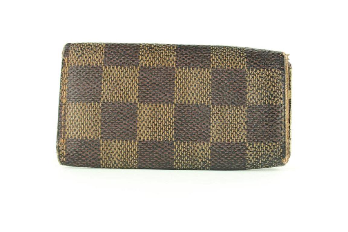 Louis Vuitton Damier Ebene Multicles 4 Key Holder Wallet case 348lvs520 In Fair Condition For Sale In Dix hills, NY
