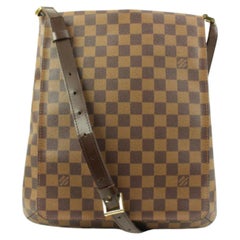 Louis Vuitton Damier Ebene Musette Salsa GM Crossbody Flap Bag 58lv23s