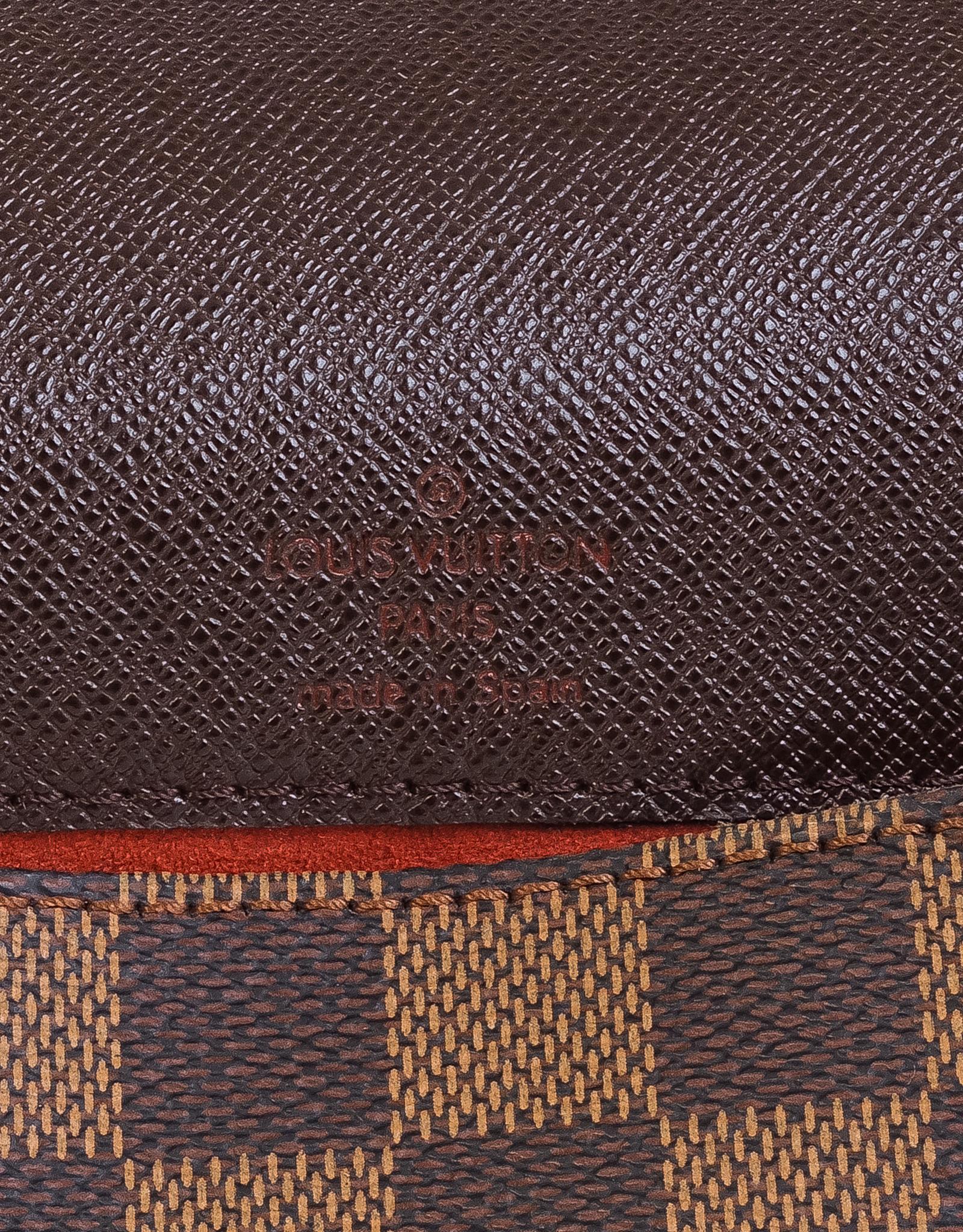 Gray Louis Vuitton Damier Ebene Musette Tango shoulder bag 