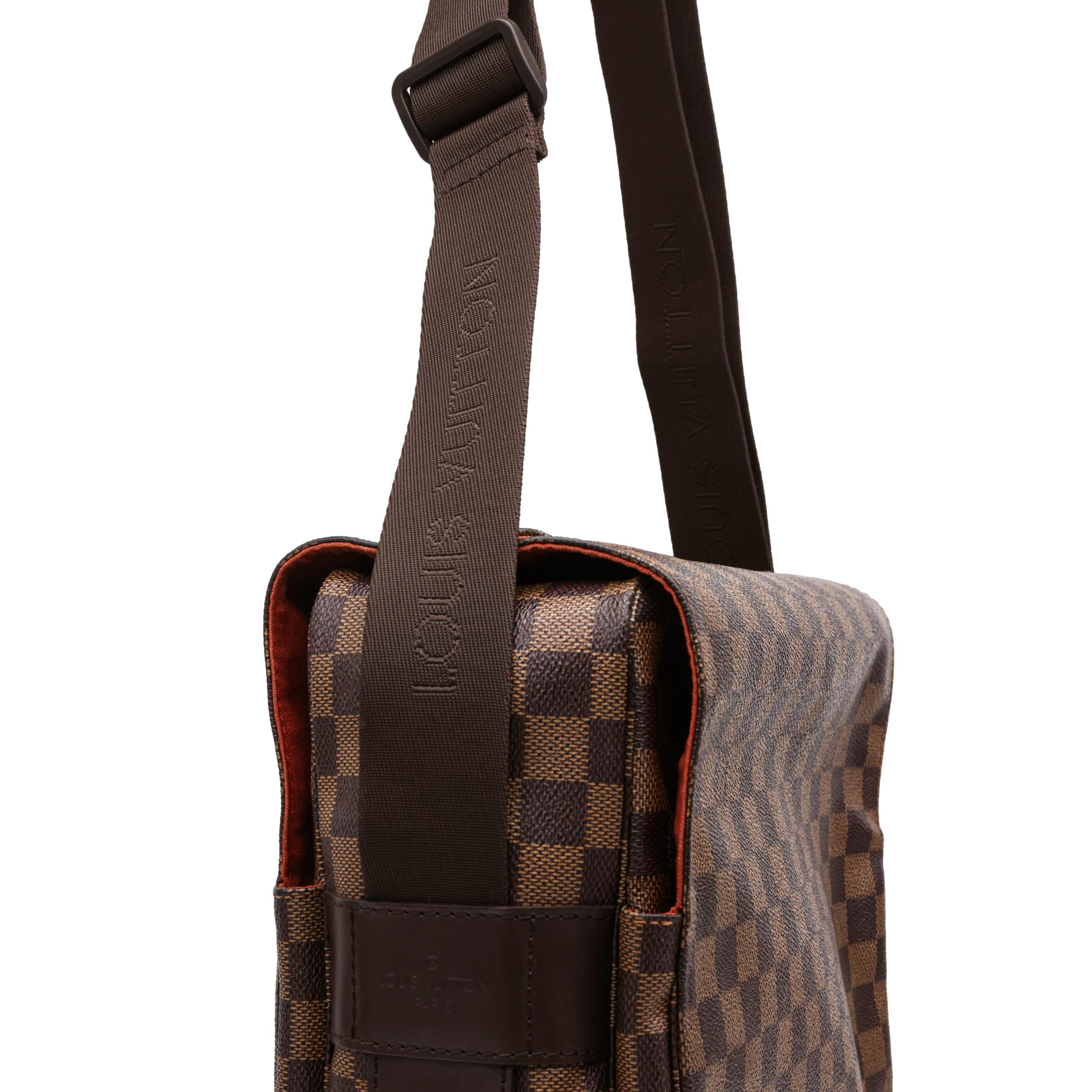 Black Louis Vuitton Damier Ebene Naviglio Messenger Crossbody Shoulder GM Bag, 2005. 