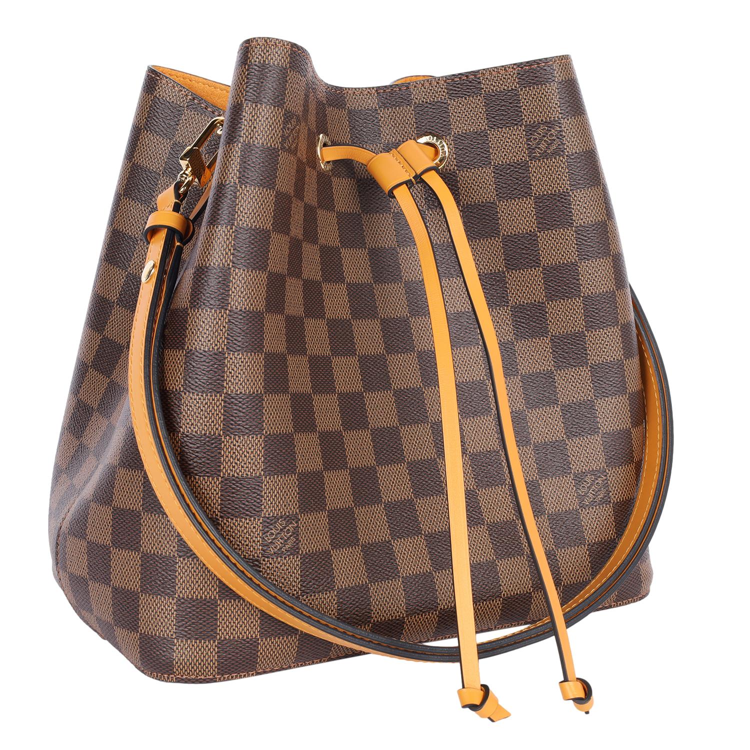 LOUIS VUITTON Damier Ebene Neonoe MM Safran en Nuevo estado para la venta en Salt Lake Cty, UT
