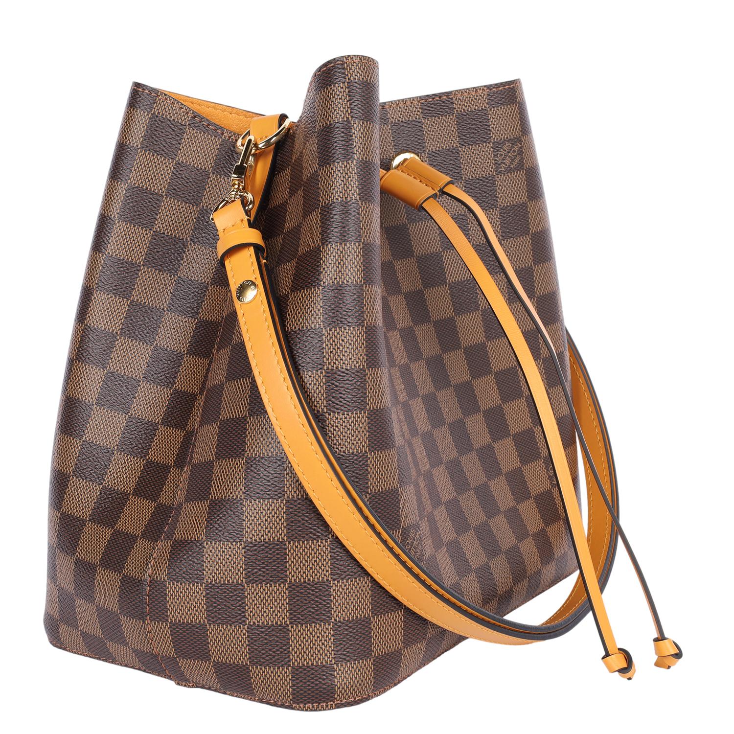 De las mujeres LOUIS VUITTON Damier Ebene Neonoe MM Safran en venta