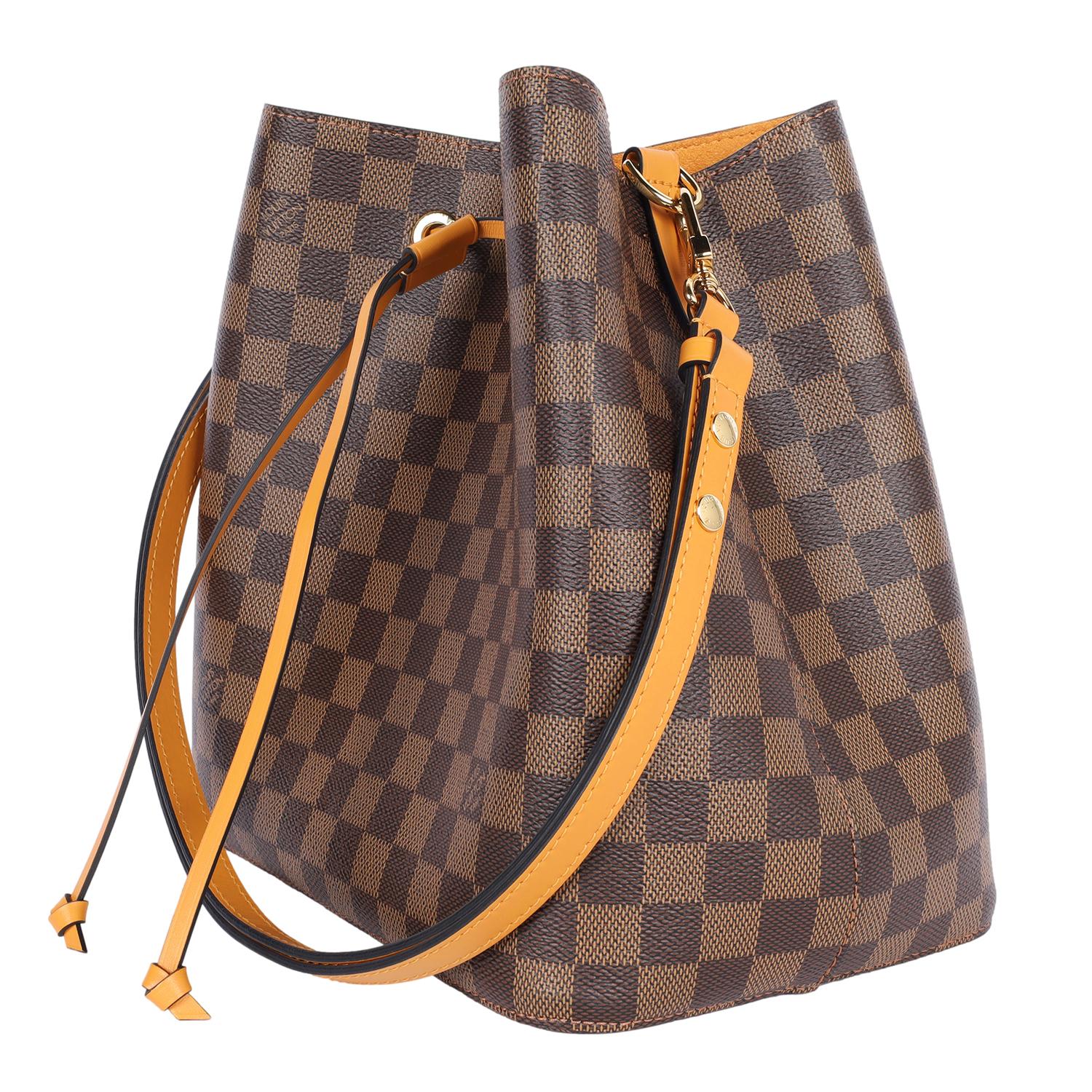 LOUIS VUITTON Damier Ebene Neonoe MM Safran en venta 1