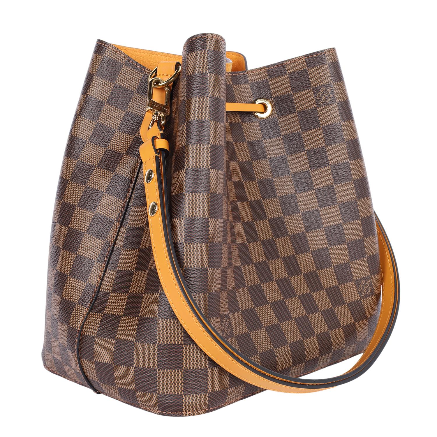 LOUIS VUITTON Damier Ebene Neonoe MM Safran en venta 3