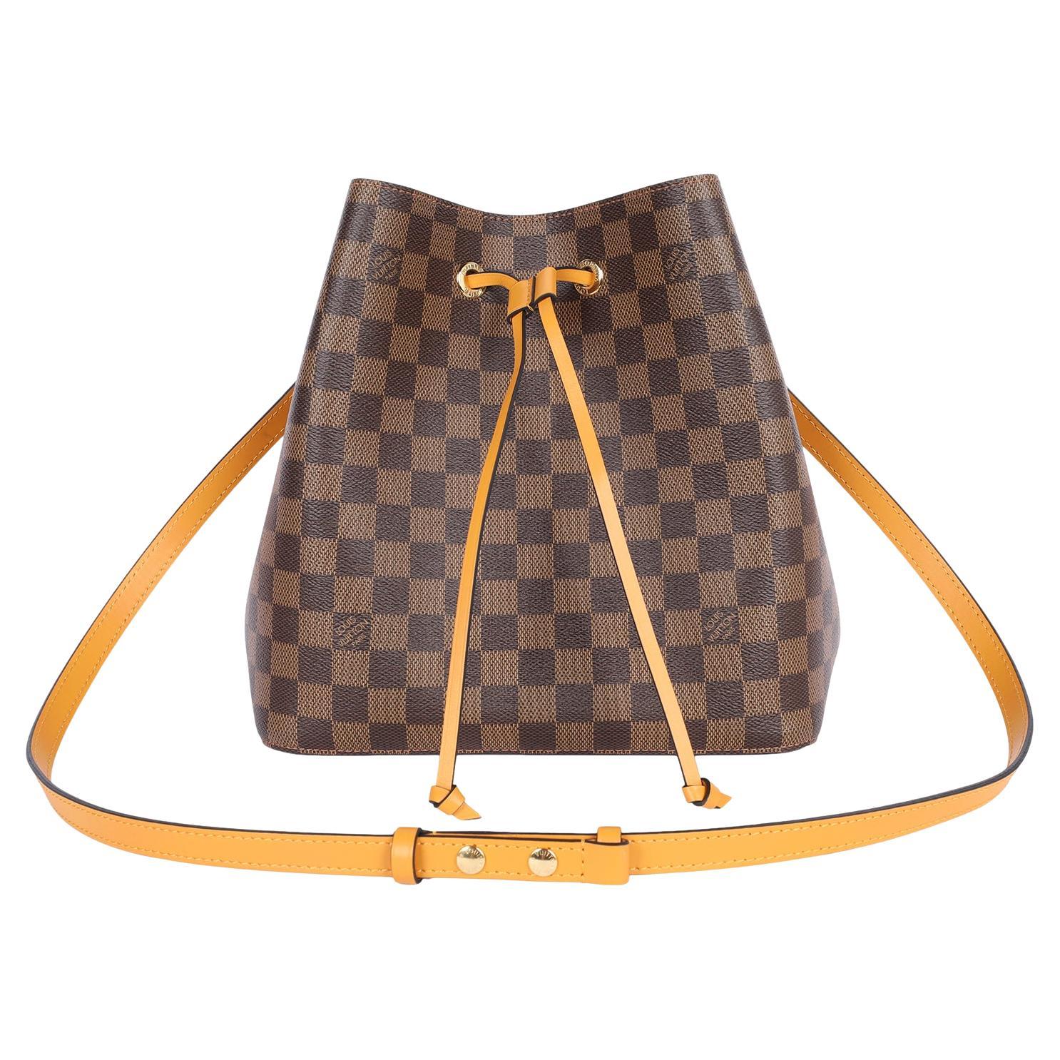 LOUIS VUITTON Damier Ebene Neonoe MM Safran en venta