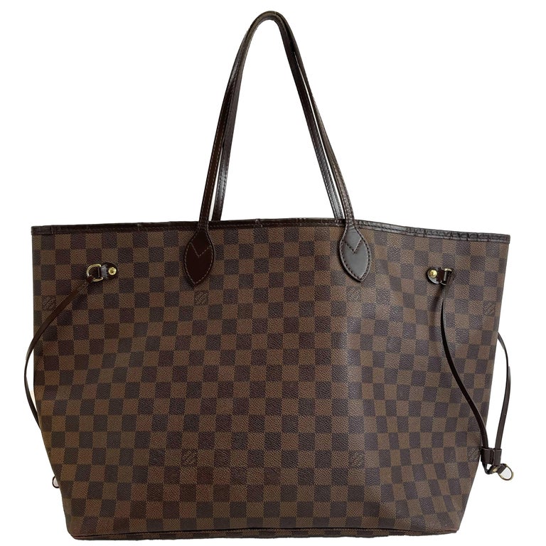 Louis Vuitton - Damier Ebene Neverfull GM - Brown Tote For Sale at 1stDibs