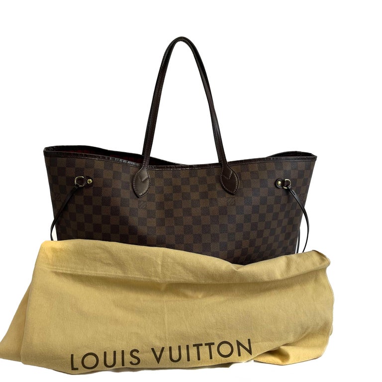 Louis Vuitton Damier Ebene Neverfull Bag GM Brown