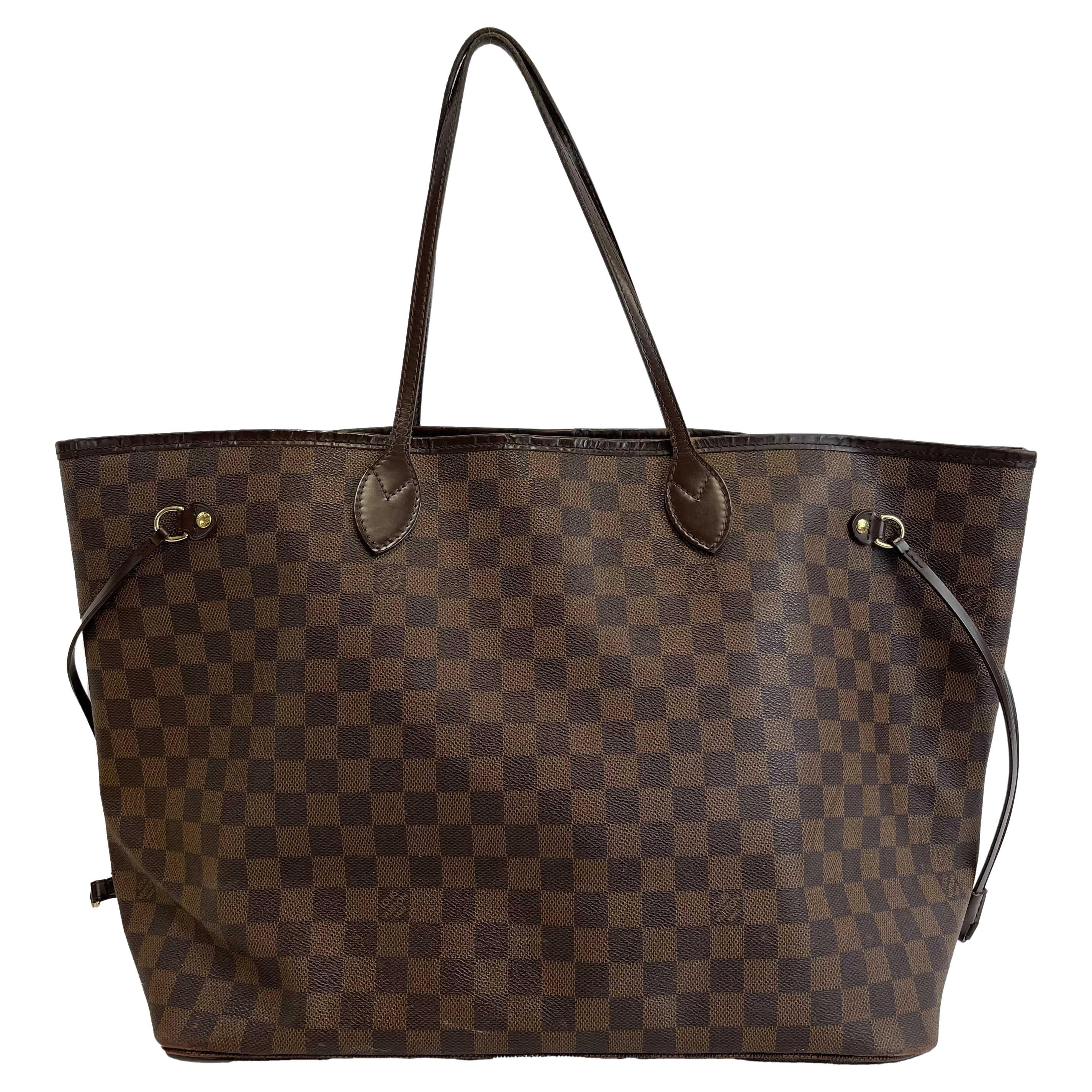 	Louis Vuitton - Damier Ebene Neverfull GM - Brown Tote For Sale