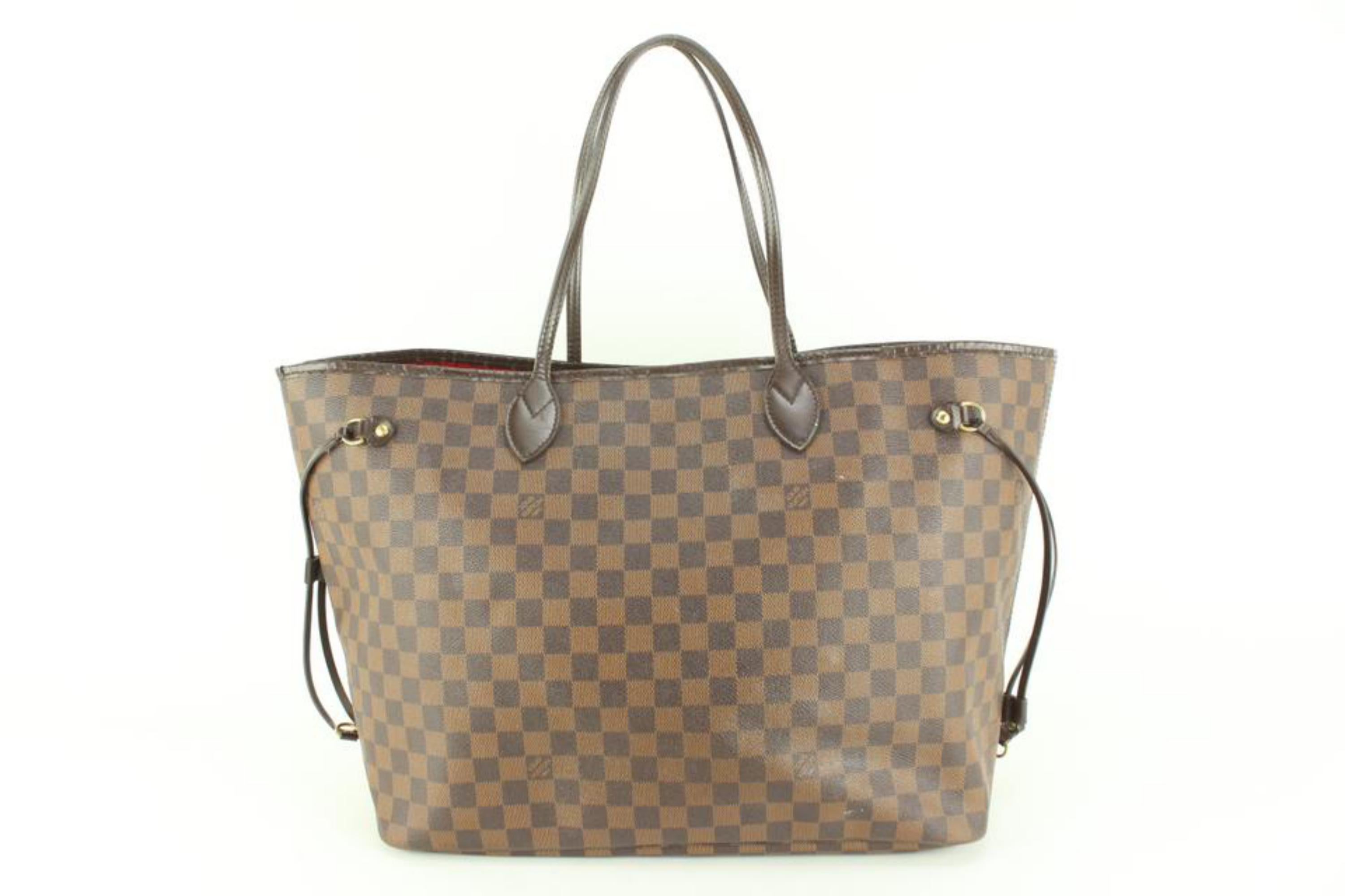 Louis Vuitton Damier Ebene Neverfull GM Tote Bag 53lk518s In Good Condition For Sale In Dix hills, NY