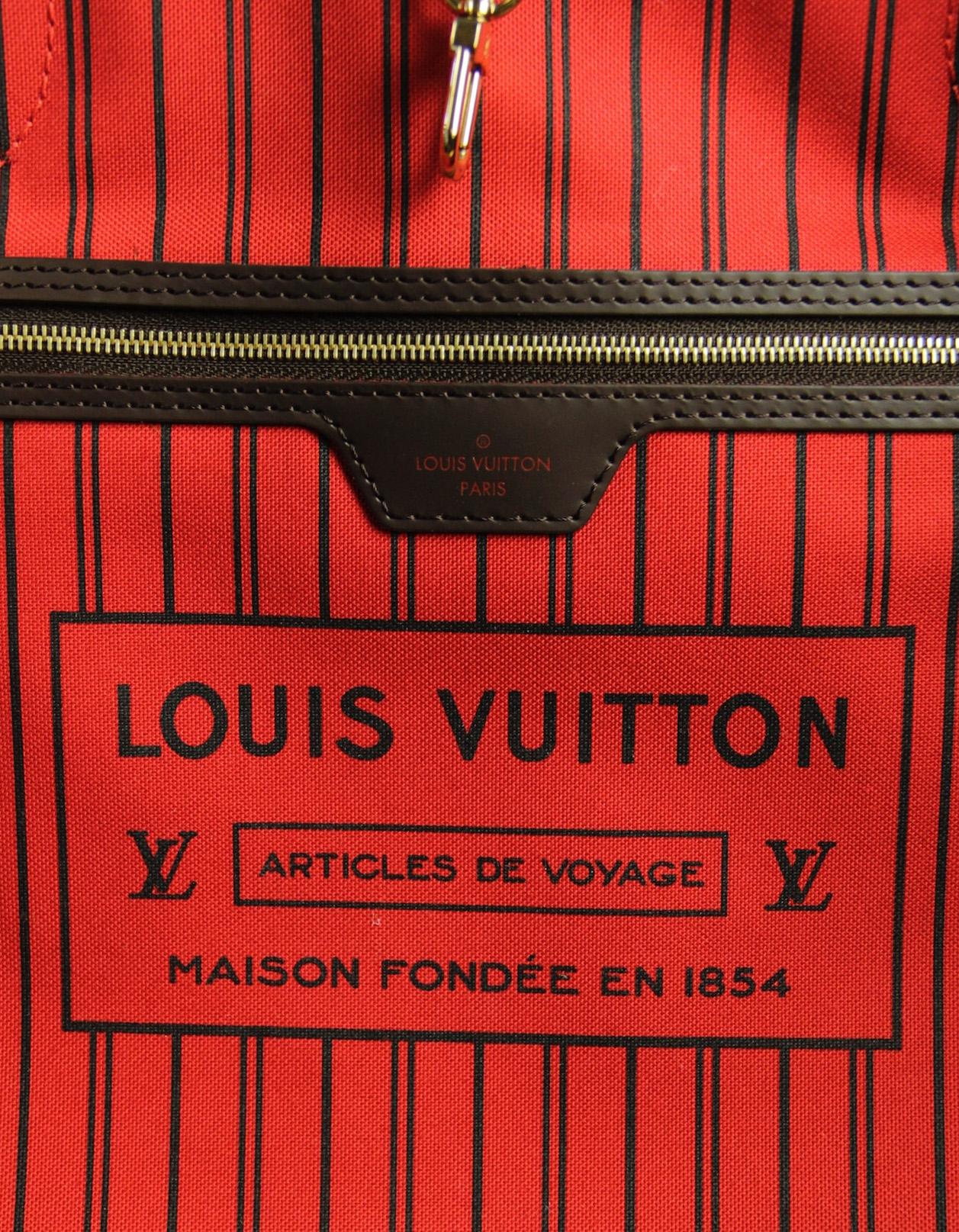 Louis Vuitton Damier Ebene Neverfull GM Tote Bag w/ Insert 3