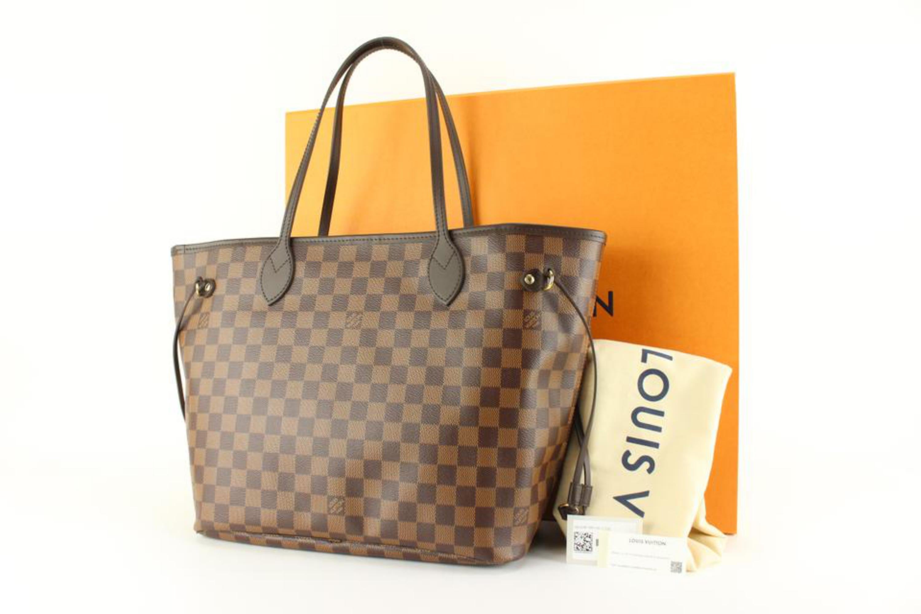 Louis Vuitton Damier Ebene Neverfull MM Tote 2lv89s 4