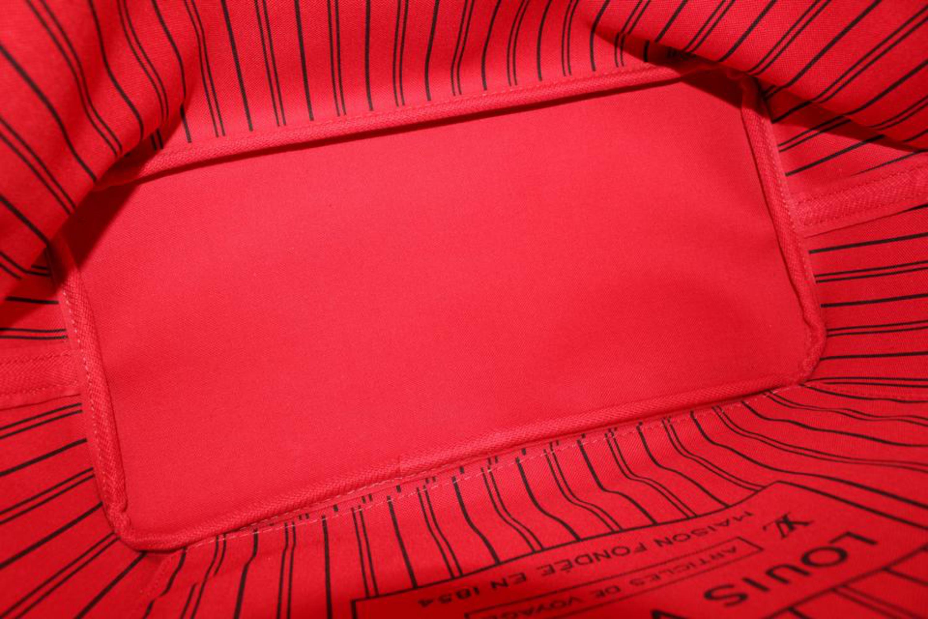 Louis Vuitton Damier Ebene Neverfull MM Tote 2lv89s 1