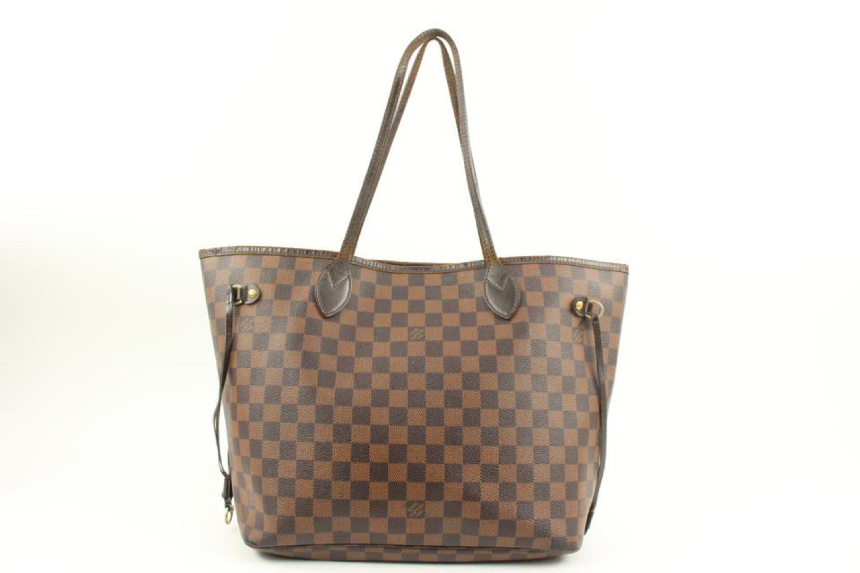 Louis Vuitton Damier Ebene Neverfull MM Tote bag 21lv31s In Fair Condition For Sale In Dix hills, NY