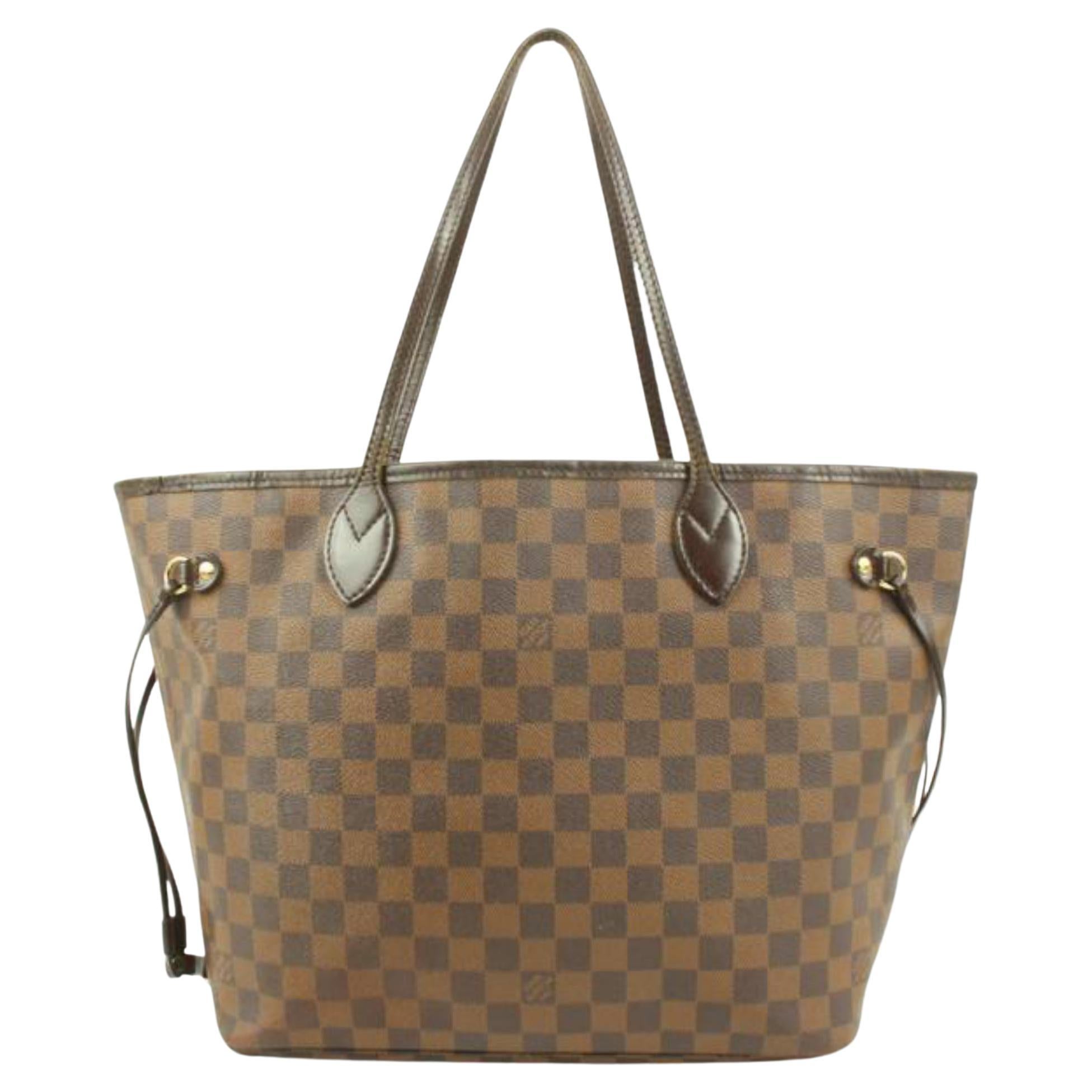 Louis Vuitton Damier Ebene Neverfull MM Tote Bag 52lv23s For Sale