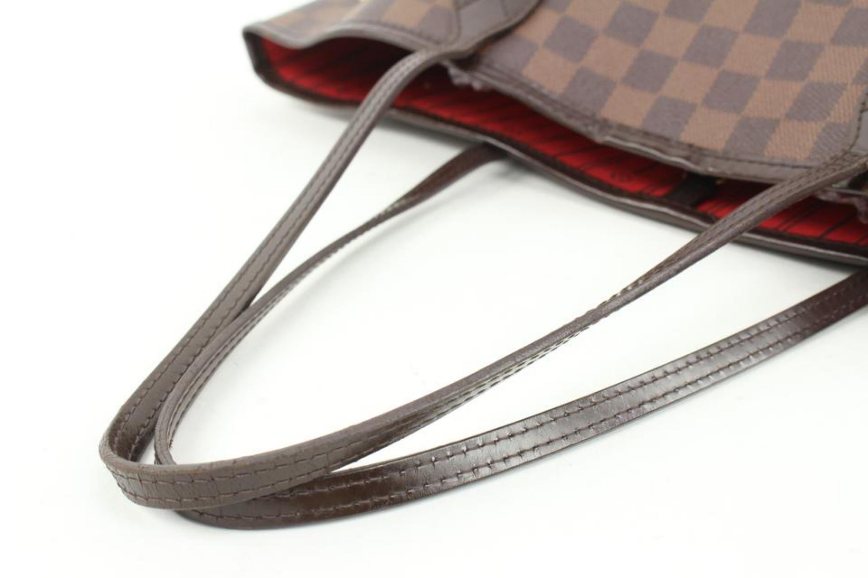 Gray Louis Vuitton Damier Ebene Neverfull MM Tote Bag 60lv128s For Sale