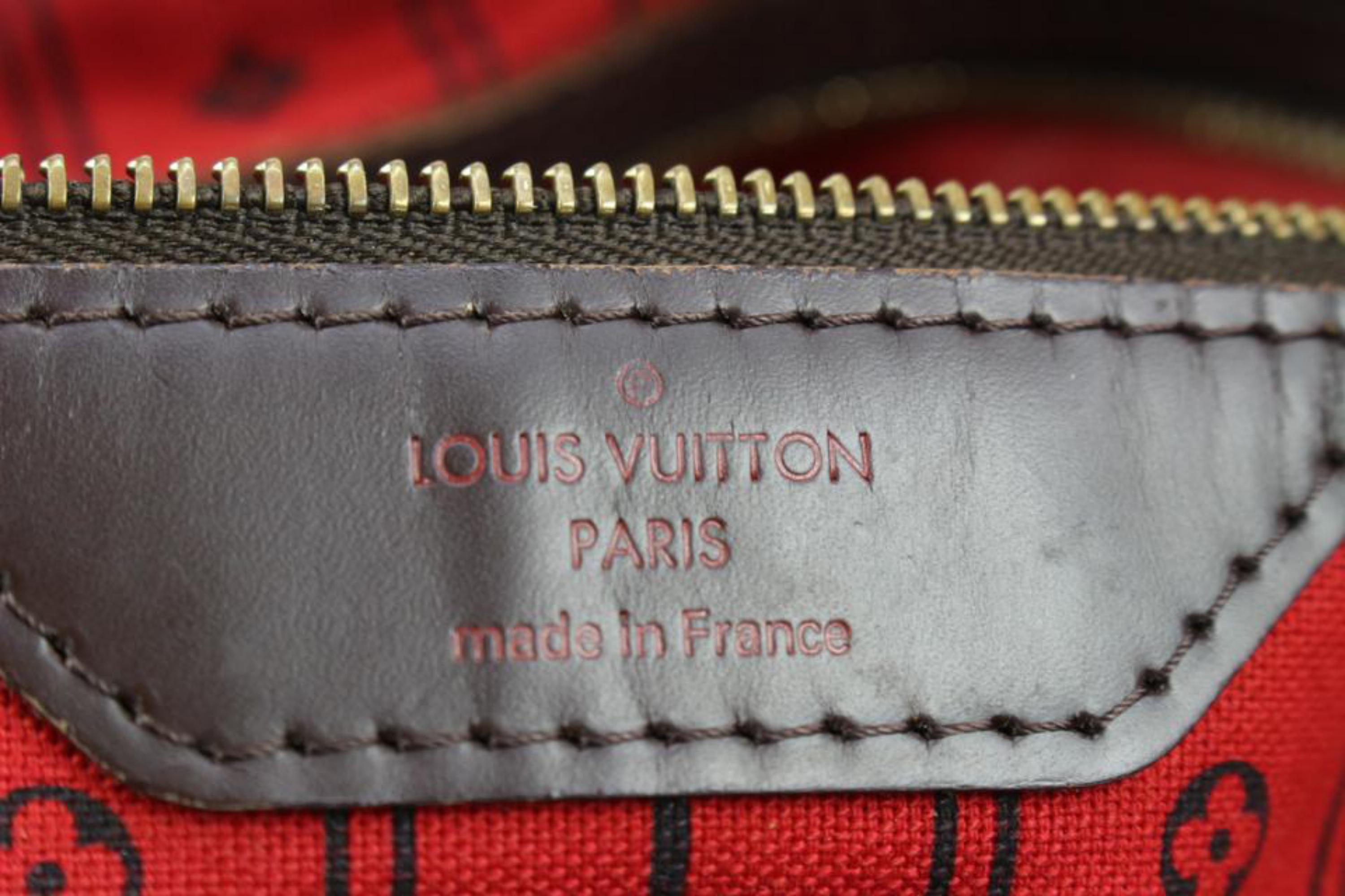 Louis Vuitton - Sac fourre-tout Neverfull MM en damier ébène 62lv23s Pour femmes en vente