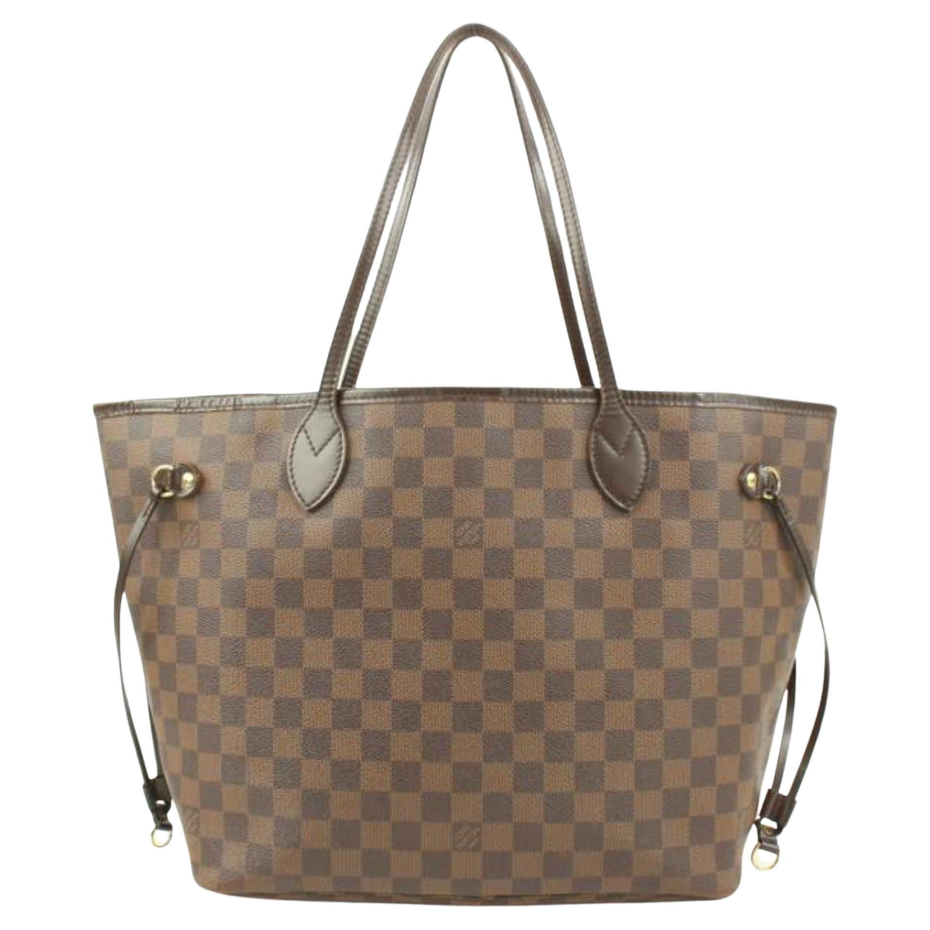 Sold at Auction: Louis Brown, Louis Vuitton - Neverfull PM Small Tote Bag -  Damier Brown - Red Interior