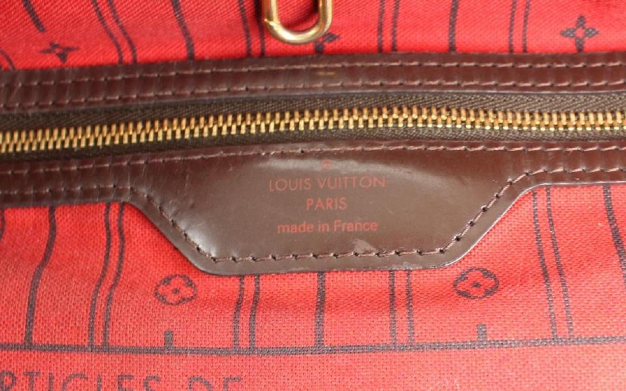 Louis Vuitton Damier Ebene Neverfull MM Tote Bag  862460 In Fair Condition In Dix hills, NY