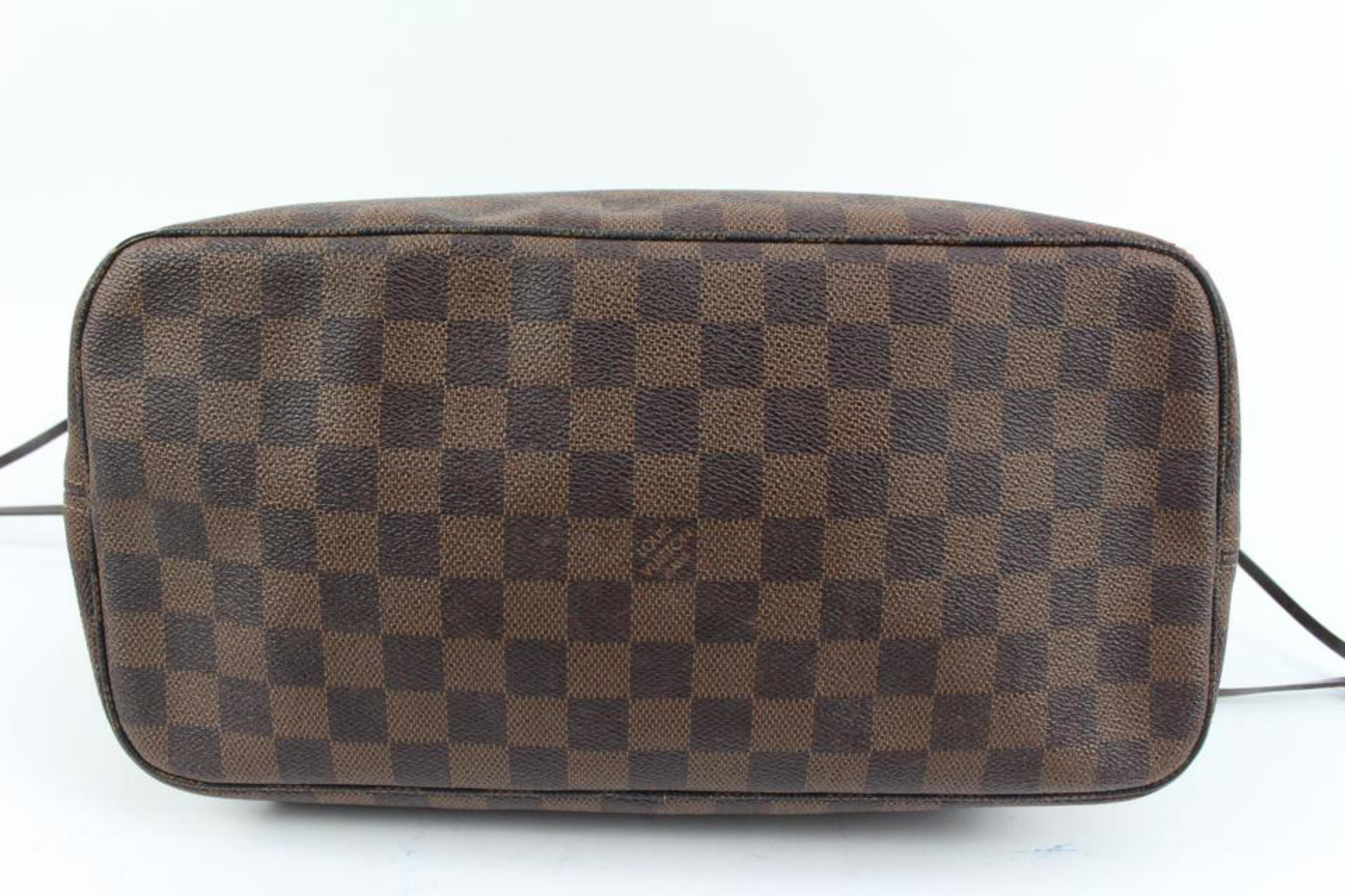 Women's Louis Vuitton Damier Ebene Neverfull MM Tote Bag 88lv39s For Sale