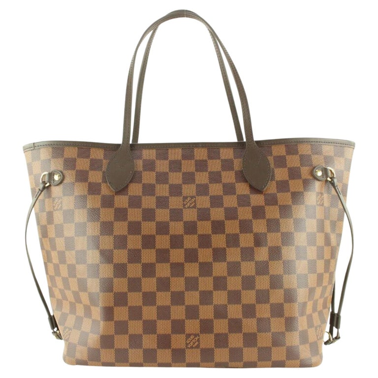 Louis Vuitton, Bags, Louis Vuitton Neverfull Damier Ebene Checkered Tote