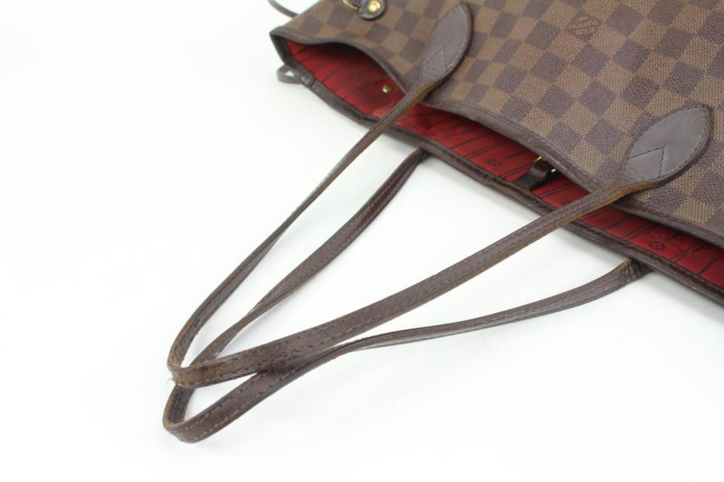 Gray Louis Vuitton Damier Ebene Neverfull MM Tote Bag 95lv318s For Sale