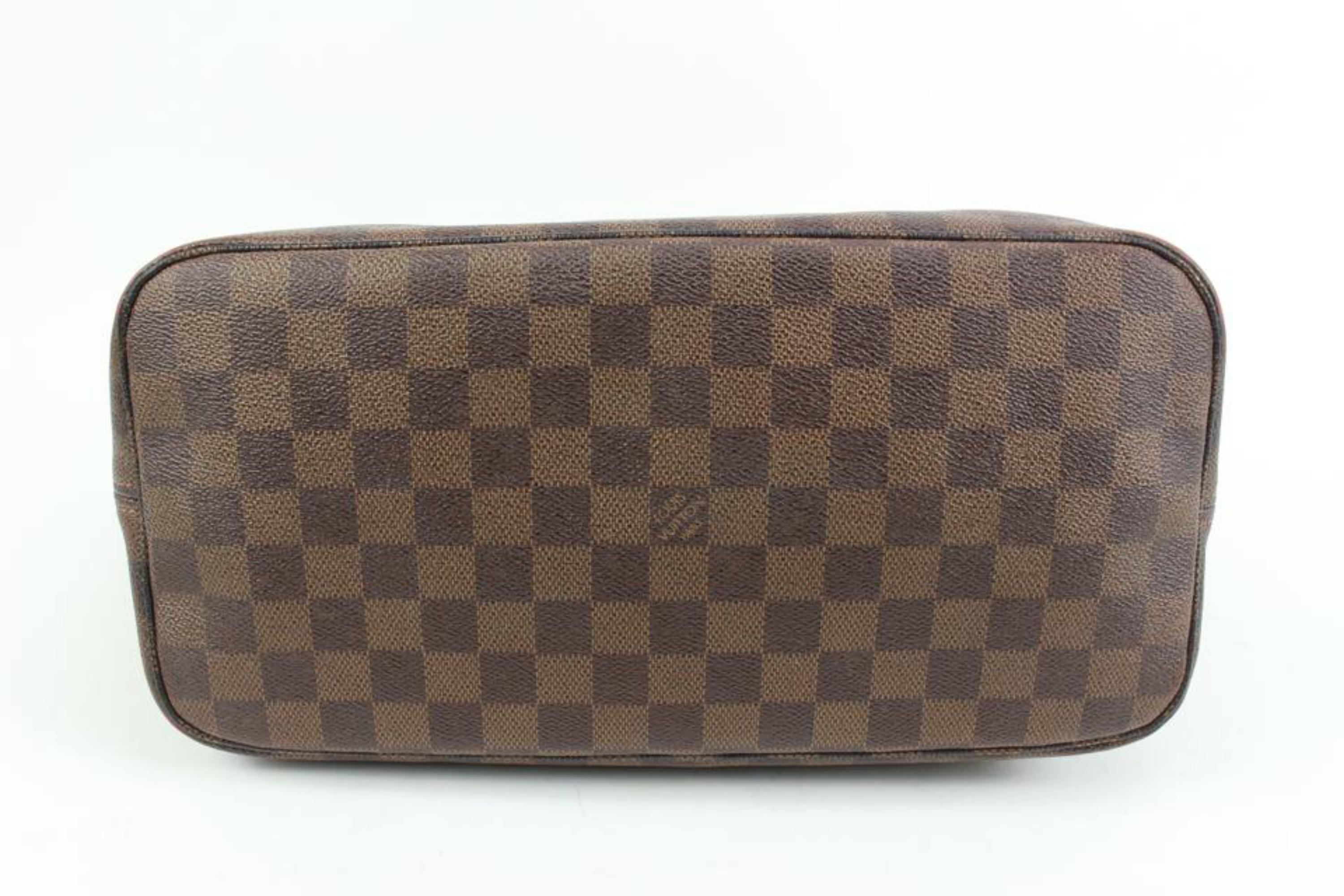 Louis Vuitton Damier Ebene Neverfull MM Tote Bag 95lv318s In Fair Condition For Sale In Dix hills, NY