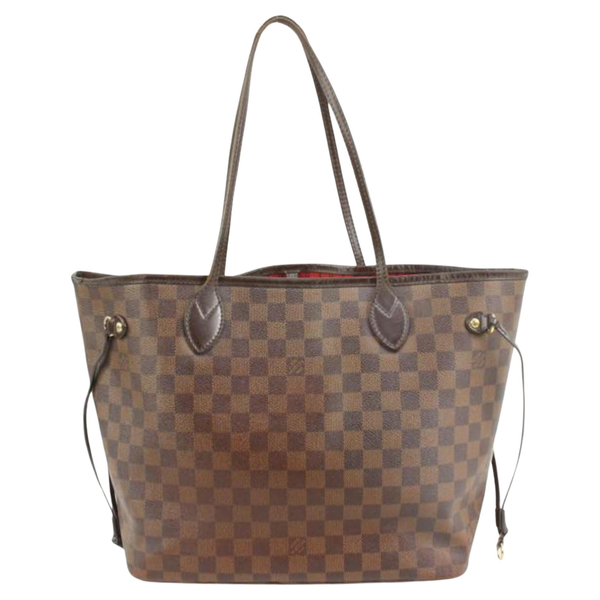 Louis Vuitton Damier Ebene Neverfull Pochette Wristlet Bag For Sale at  1stDibs