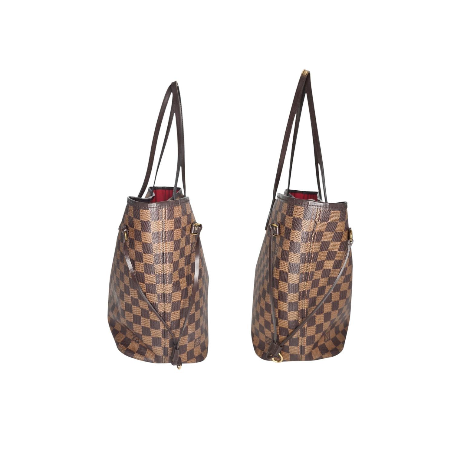 Gray Louis Vuitton Damier Ebene Neverfull MM Tote For Sale