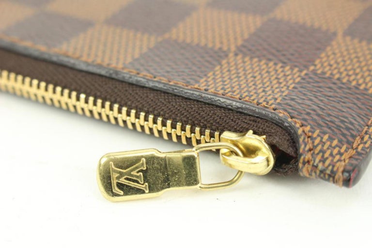 Louis Vuitton Damier Ebene Neverfull Pochette MM or GM Zip Pouch Clutch