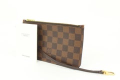Louis Vuitton Damier Ebene Neverfull Pochette PM Wristlet Pouch 41lk66