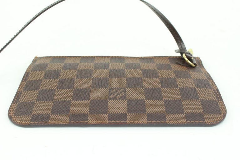 Louis Vuitton Damier Ebene Neverfull Pochette PM Wristlet Pouch