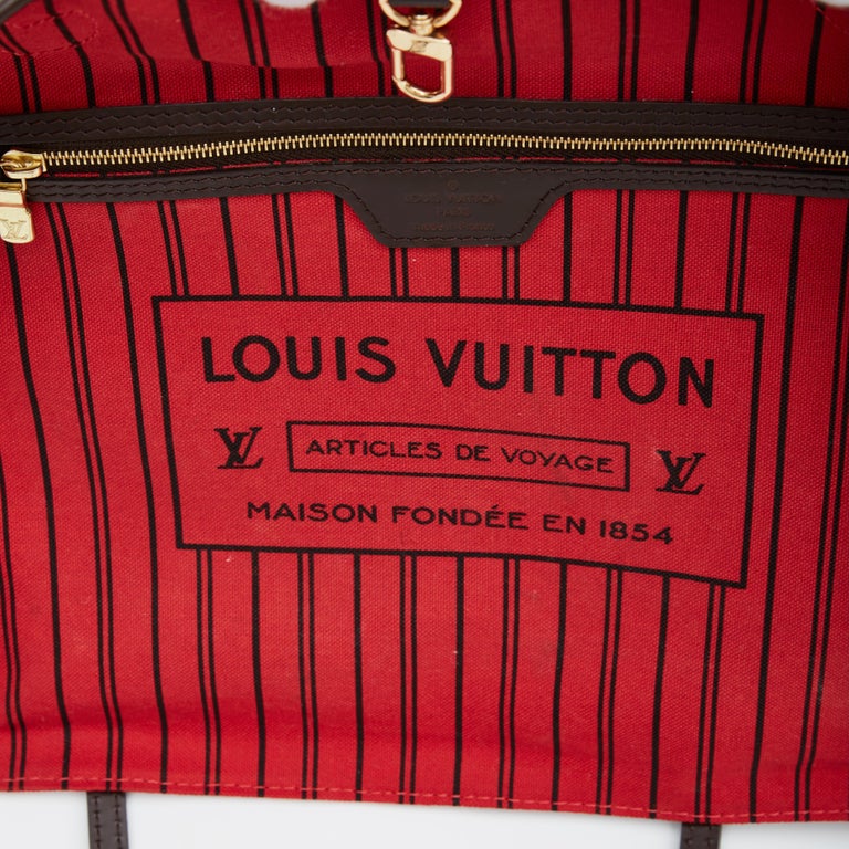Louis Vuitton Damier Ebene Neverfull Tote MM (2019) at 1stDibs  louis  vuitton handbags price, louis vuitton articles de voyage maison fondee en  1854, black damier neverfull