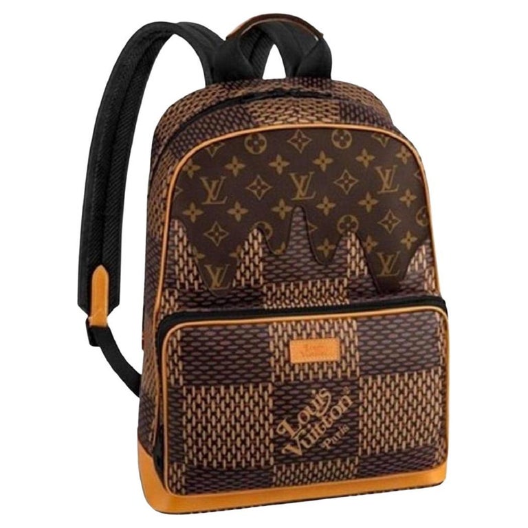 Brown Giant Damier Ebene and Monogram Coated Canvas Nigo Drip