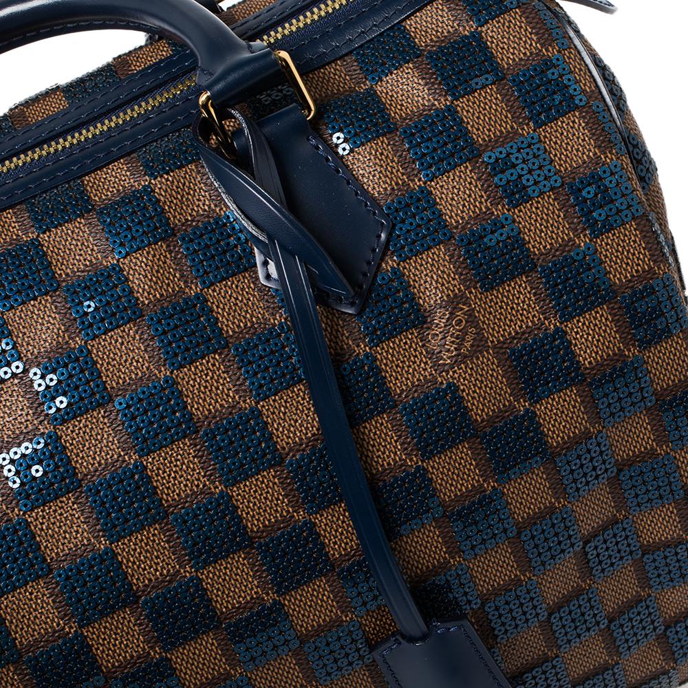 Louis Vuitton Damier Ebene Paillettes Limited Edition Speedy 30 Bag 4