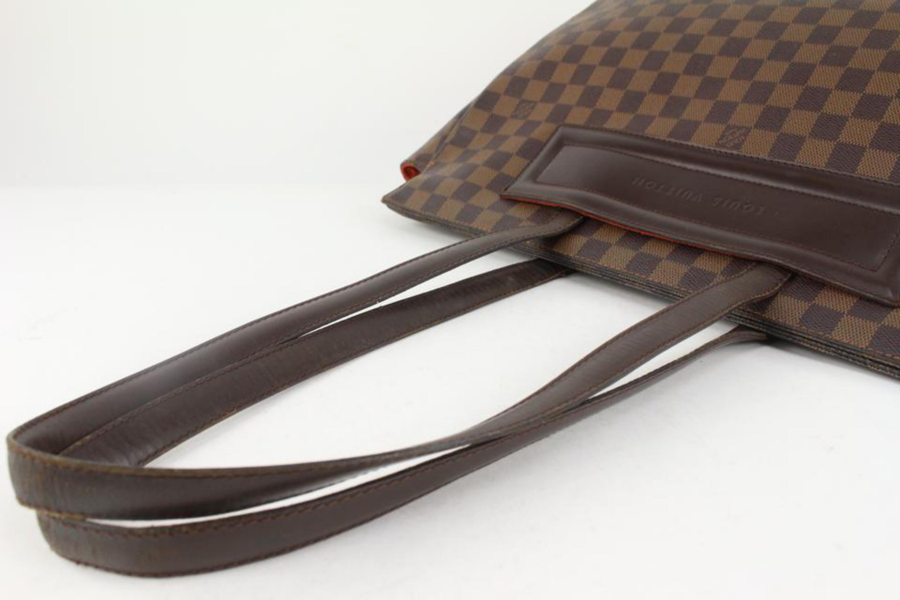 Brown Louis Vuitton Damier Ebene Parioli Tote bag s127LV0 For Sale