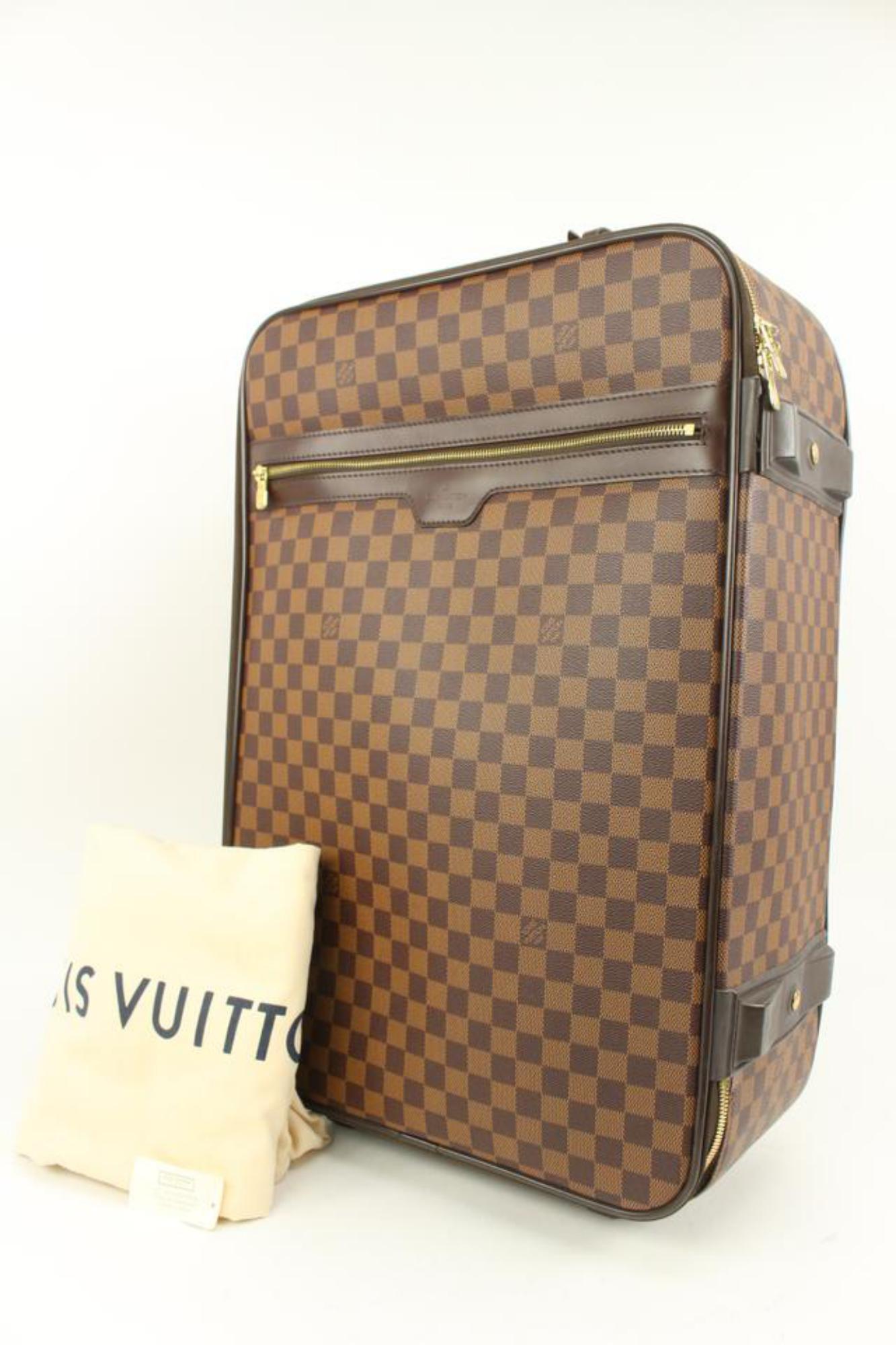 Louis Vuitton Damier Ebene Pegase 55 Rolling Luggage Trolley Suitcase 48lz64
Date Code/Serial Number: SP0095
Made In: France
Measurements: Length:  14.5