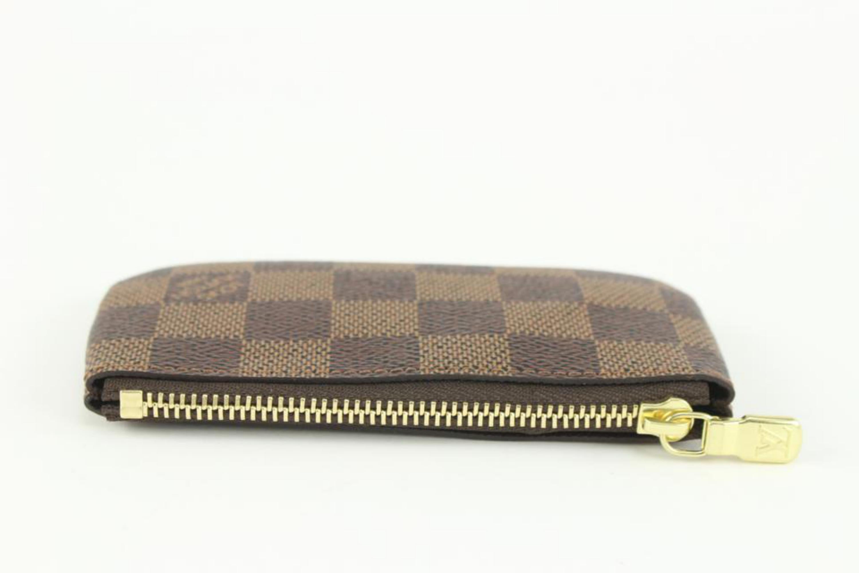 Louis Vuitton Damier Ebene Pochette Cles Key Pouch Keychain 121lv29 In New Condition In Dix hills, NY