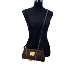 Louis Vuitton Damier Ebene Pochette Eva Shoulder Bag Double Strap